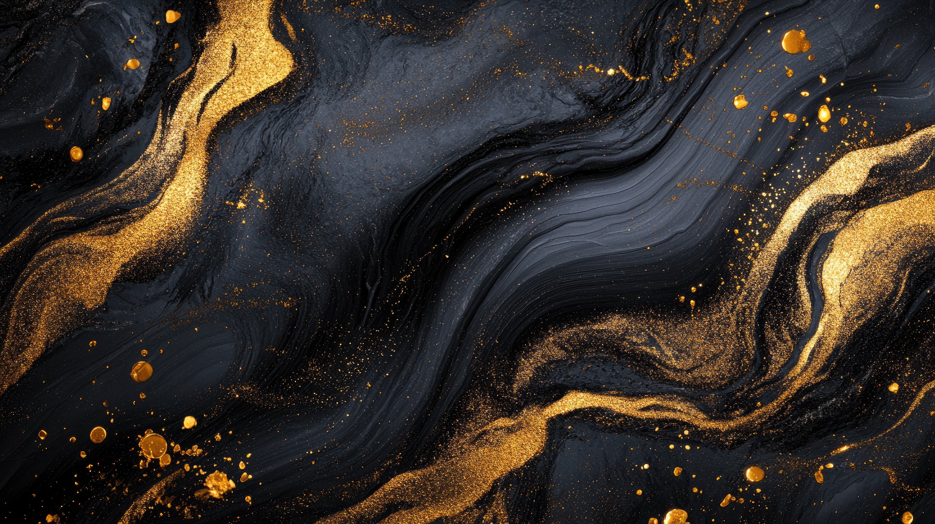 Abstract design with gold and black colors